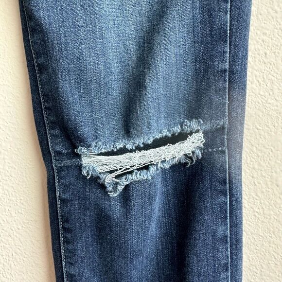$5/$25 Paige Huxton Crop Rollup Dark Wash High Rise Skinny Size 27 ankle length - Picture 2 of 6